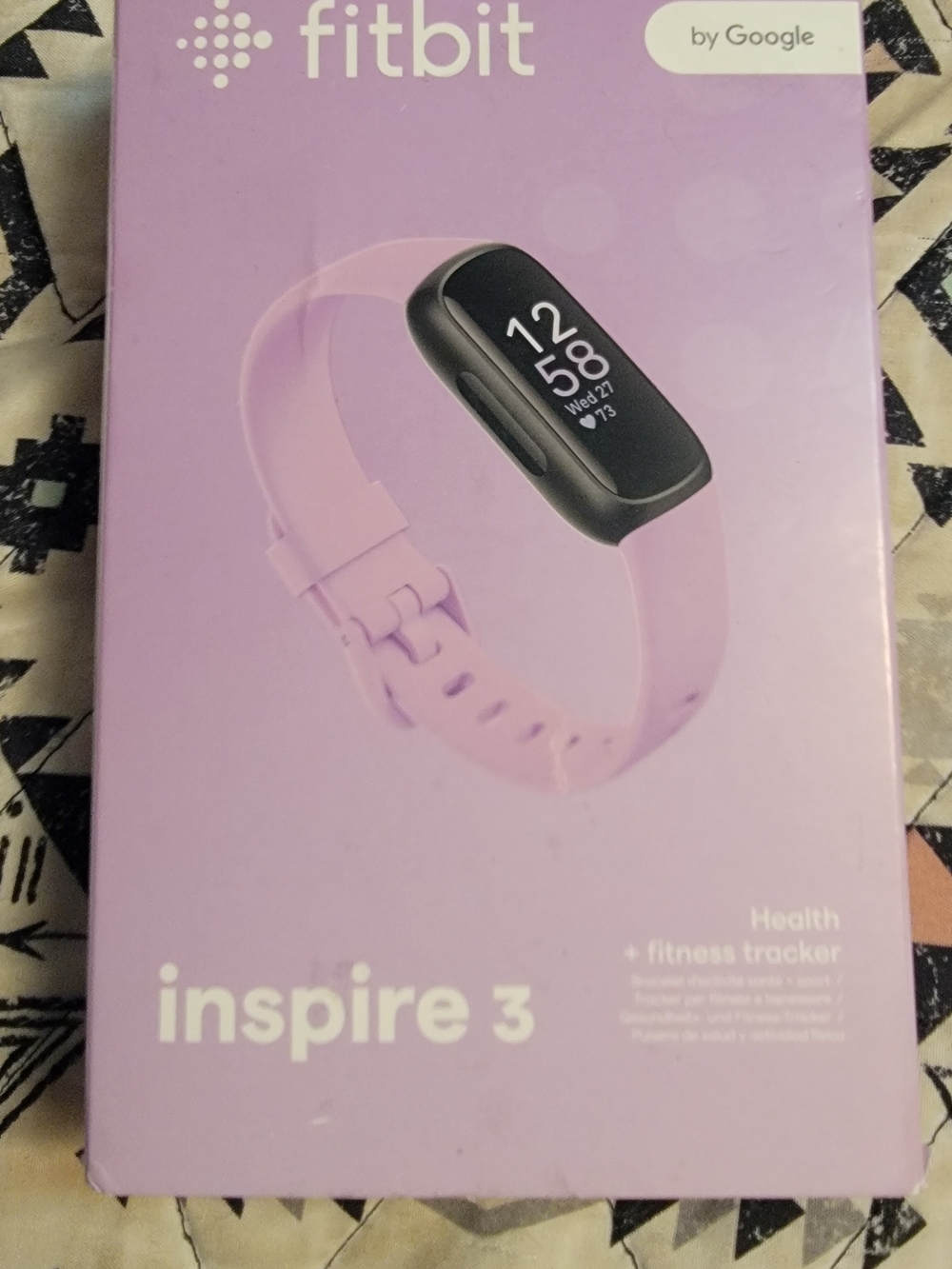 fitbit Inspire 3 Fitness Tracker - Light Pink Band, Black Display